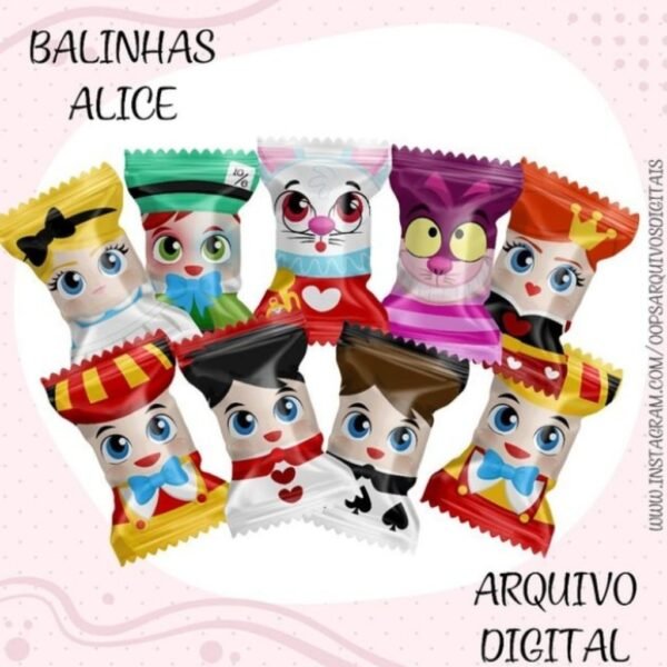 Balinhas Alice no País das Maravilhas - Imagem 1