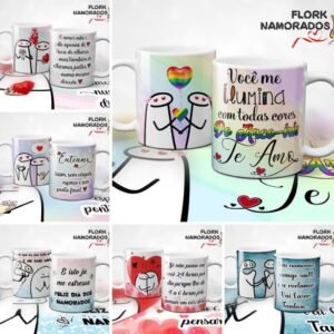 Flork Namorados - Artes p/Canecas