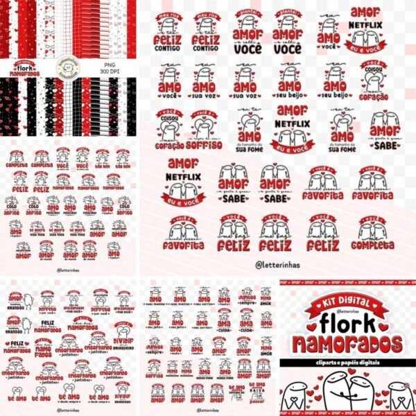 Flork Namorados - Artes p/Canecas + Kit Digital - Imagem 2