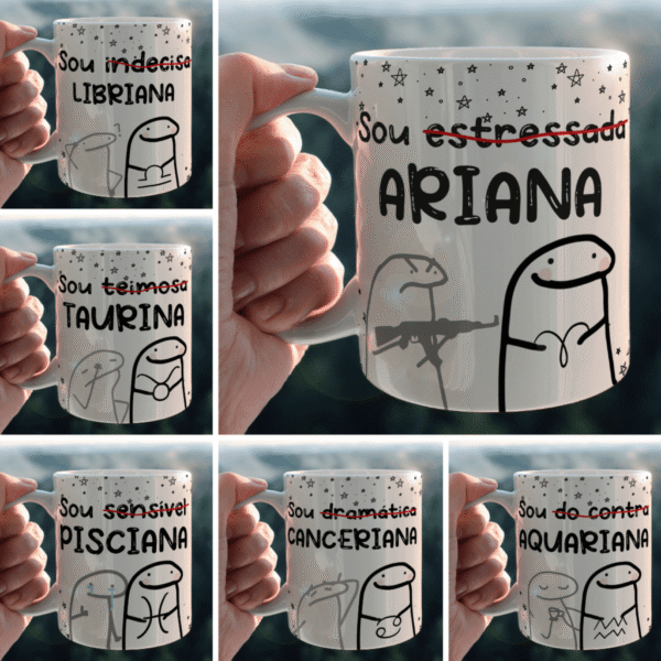 Kit Flork Signos 1.0 - Estampas p/Canecas - Imagem 1