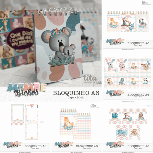 Mamãe Bicho - Bloquinhos + Ilustrações + Papéis - Imagem 1