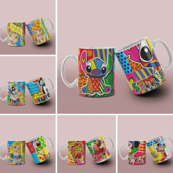 Kit Disney Cub - Estampas p/Canecas - Imagem 1