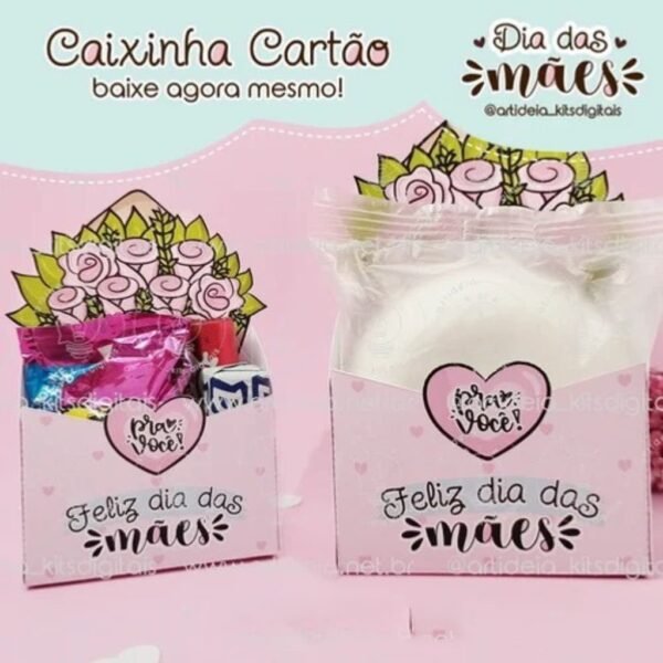 Caixinha Cartão + Conchinha Brincos - Imagem 1