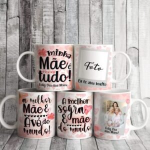 Kit Florais Aquarela - Estampas p/Canecas