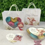 Adesivo e Sacola Cristã Donuts - Editável no CANVA