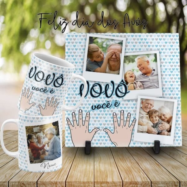 Estampas Canecas + Azulejos Fotos - Vovó e Vovô - Imagem 10