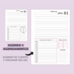 Miolo Agendamento A5 - 2024 1DPP - Pink e Cinza