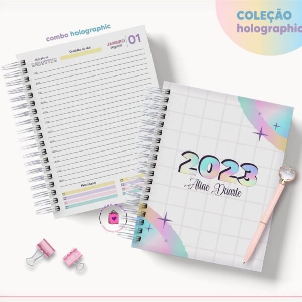 Combo Agendas Holographic 2023 - Imagem 7