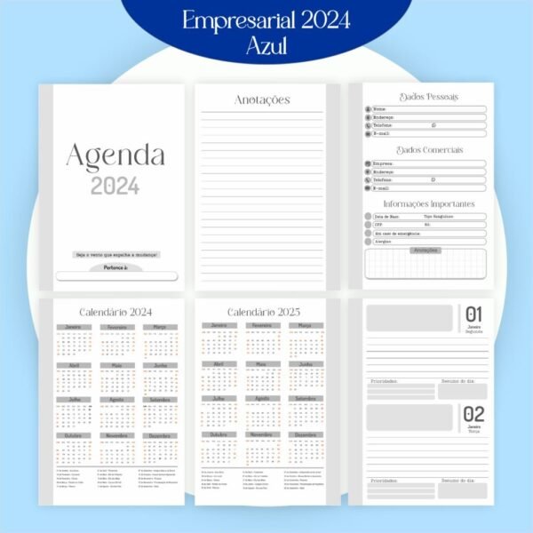 Combo Agendamento Empresarial - Azul 2024 (Pamella) - Imagem 7