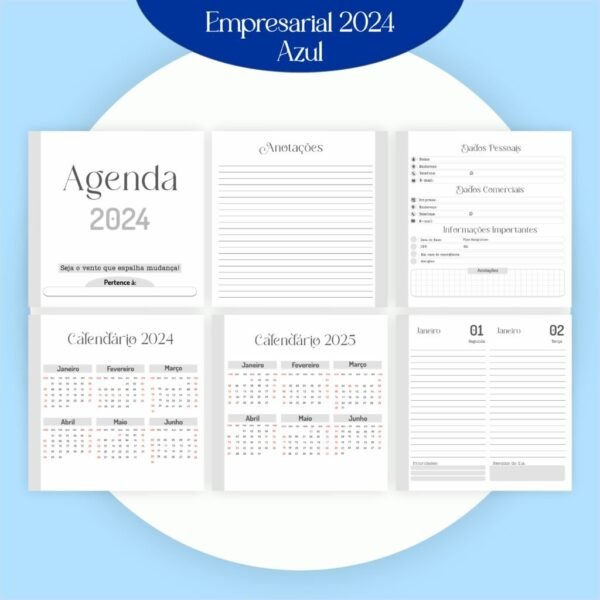 Combo Agendamento Empresarial - Azul 2024 (Pamella) - Imagem 8