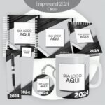 Combo Agendamento Empresarial - Cinza 2024 (Pamella)