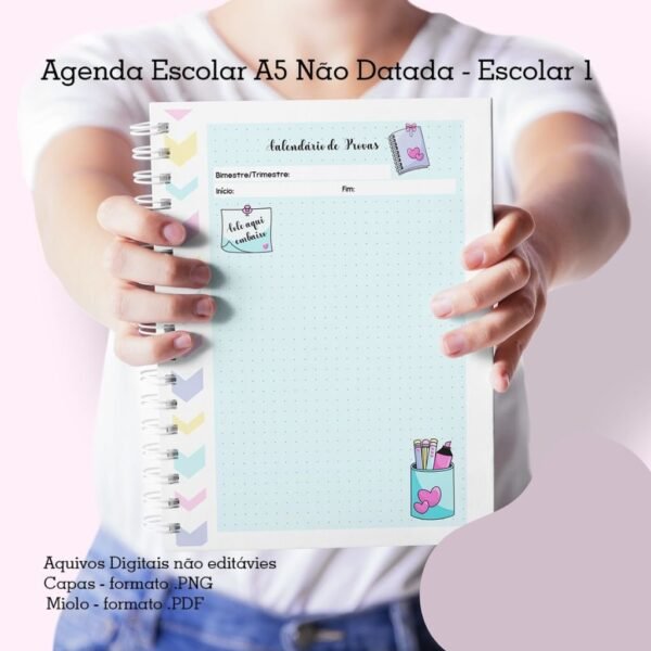Agenda Escolar Menina – Miolo | Capas | Kit Digital - Imagem 14