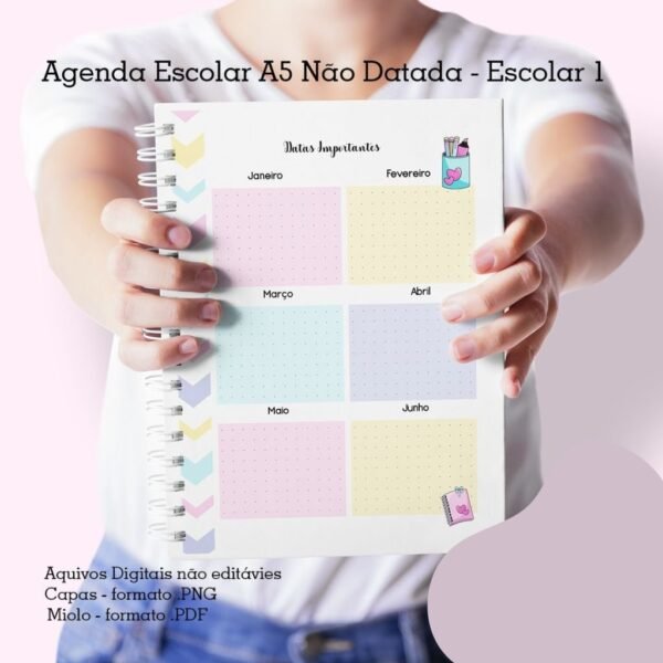 Agenda Escolar Menina – Miolo | Capas | Kit Digital - Imagem 12