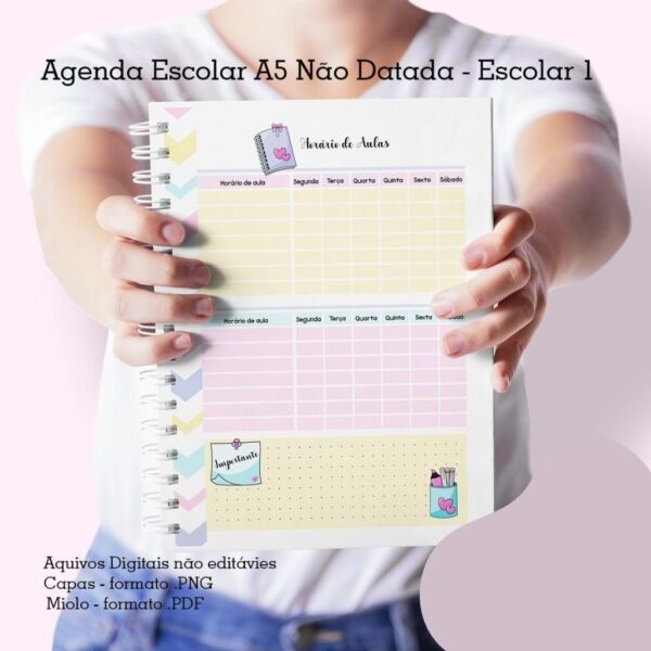 Agenda Escolar Menina – Miolo | Capas | Kit Digital - Imagem 8