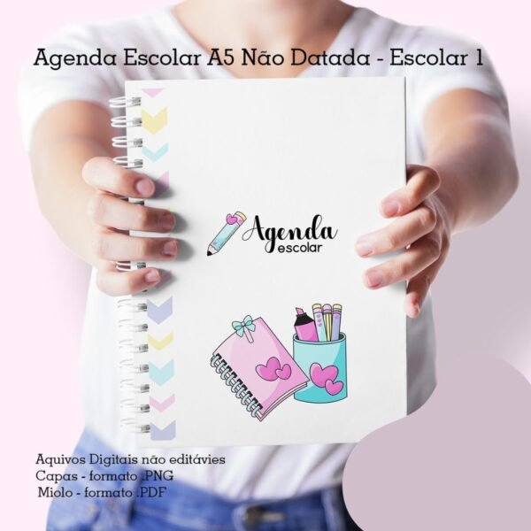 Agenda Escolar Menina – Miolo | Capas | Kit Digital - Imagem 9
