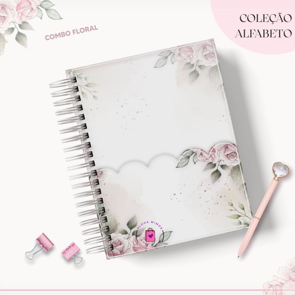 Alfabeto-Lina-3 Agenda Alfabeto Floral Rosa 2023 - Imagem 4