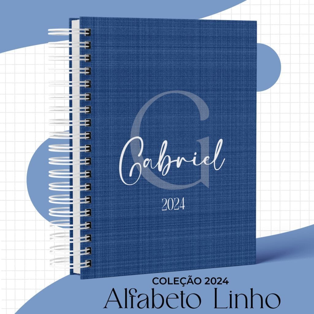 Alfabeto-Linho.jpg Capas Alfabeto Linho - A5 Vertical | A6 Horizontal - Coleção 2024 (MS) - Imagem 1