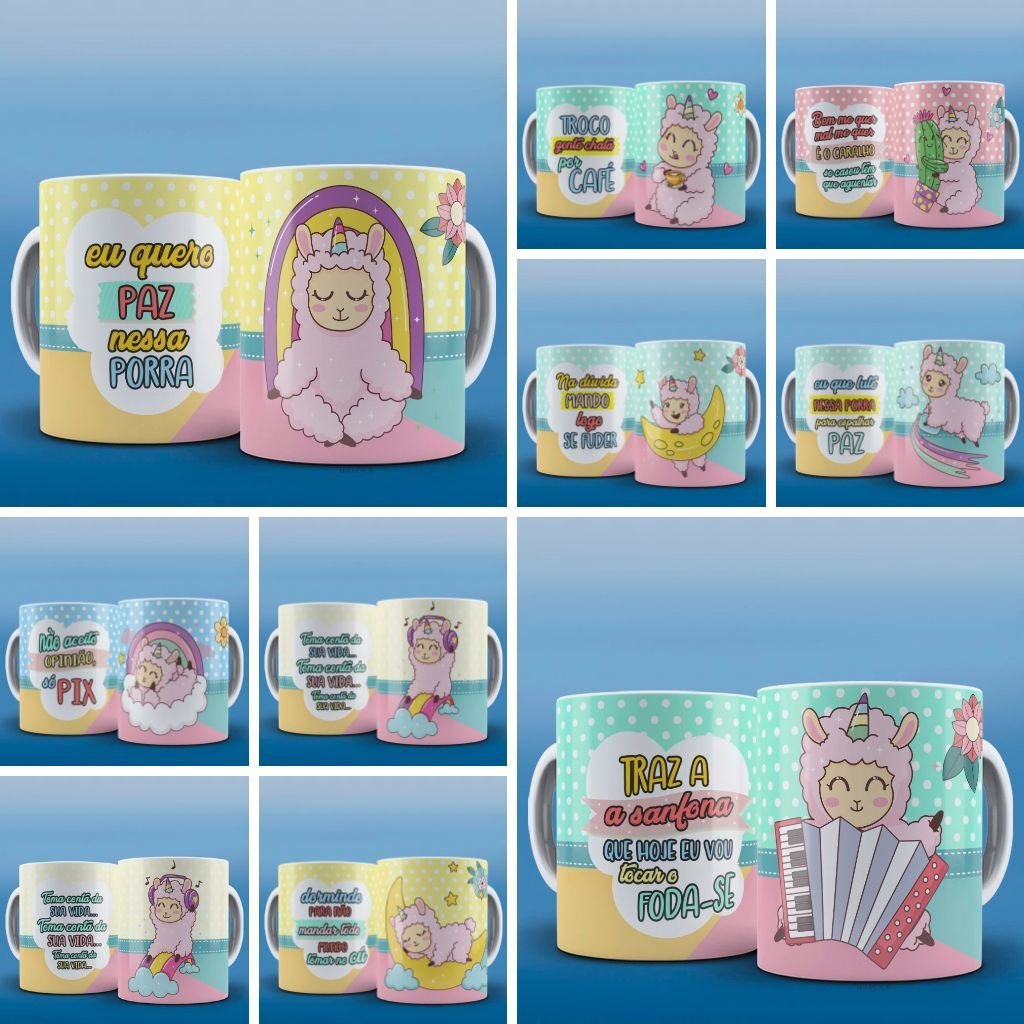 Ana-Melim-Caneca-lhama-1.jpg Estampas Canecas Lhama Releitura - Imagem 1