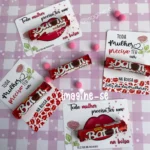 Cartão para baton chocolate  - Dia da Mulheres