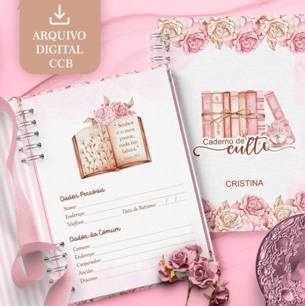Caderno de Culto CCB Feminino (Bicho Papel) - Imagem 1