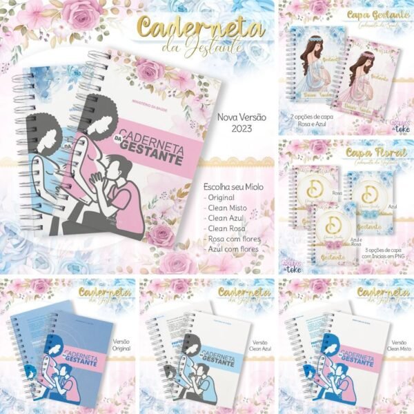 Cadernetas da Gestante - Original, Clean e Floral - Imagem 1