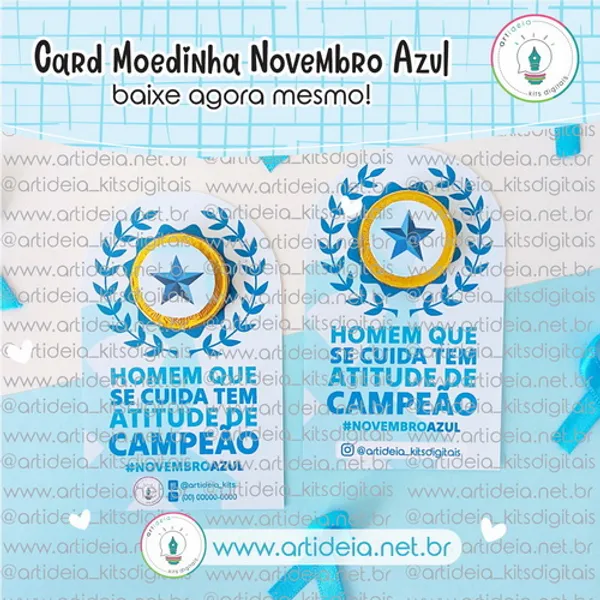 Card Moedinha | Envelope Trident - Novembro Azul