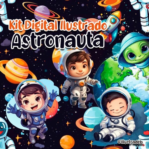 Astronauta - Kit Digital (Ilustradeb) - Imagem 1
