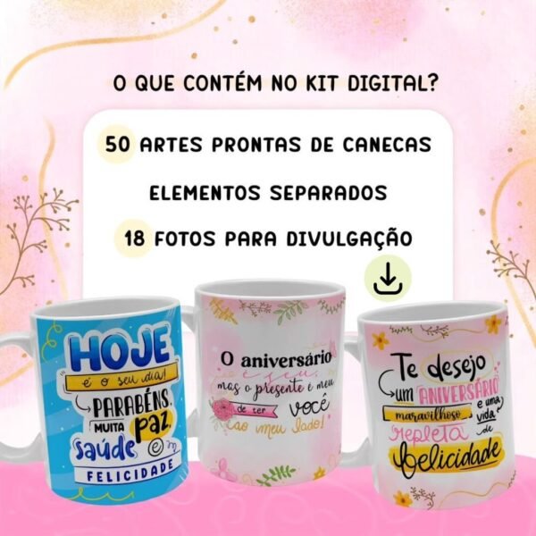 Combo Aniversário - Estampas Canecas - Imagem 2