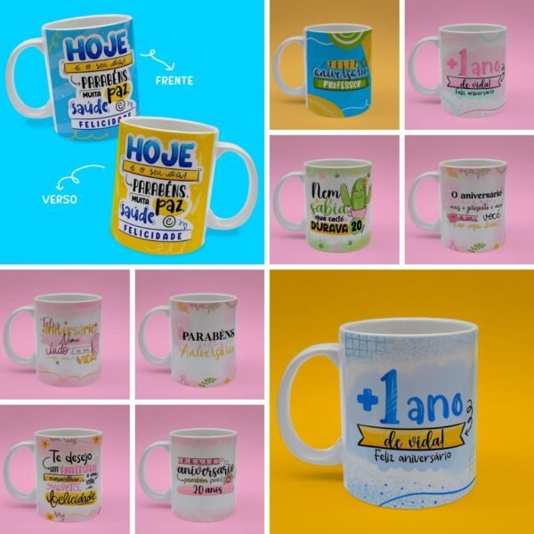 Combo Aniversário - Estampas Canecas - Imagem 4