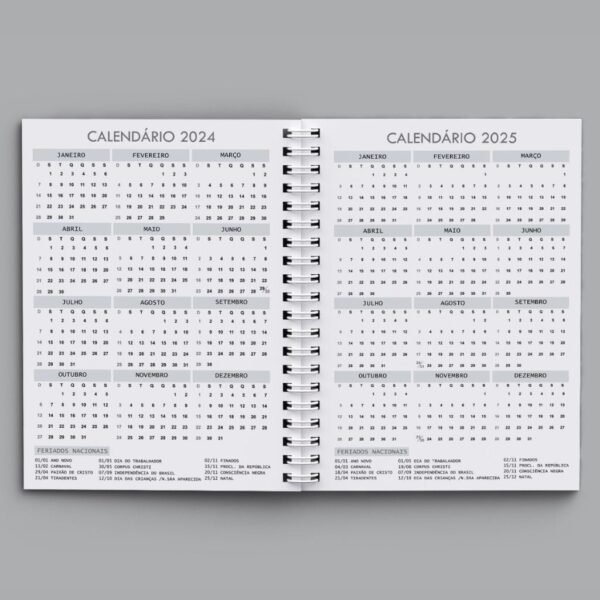 Miolo Agendamento Semanal 2024 Neutro 3DPP - Imagem 4
