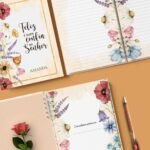 Kit 4 Capas e 6 Miolos Caderno Pautado Decorado - Flores do Campo - Imagem 5