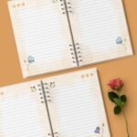 Kit 4 Capas e 6 Miolos Caderno Pautado Decorado - Flores do Campo - Imagem 6