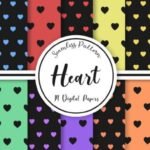 Papel Digital Tema Coracao negro