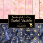 Papel Digital Tema blusch celestial