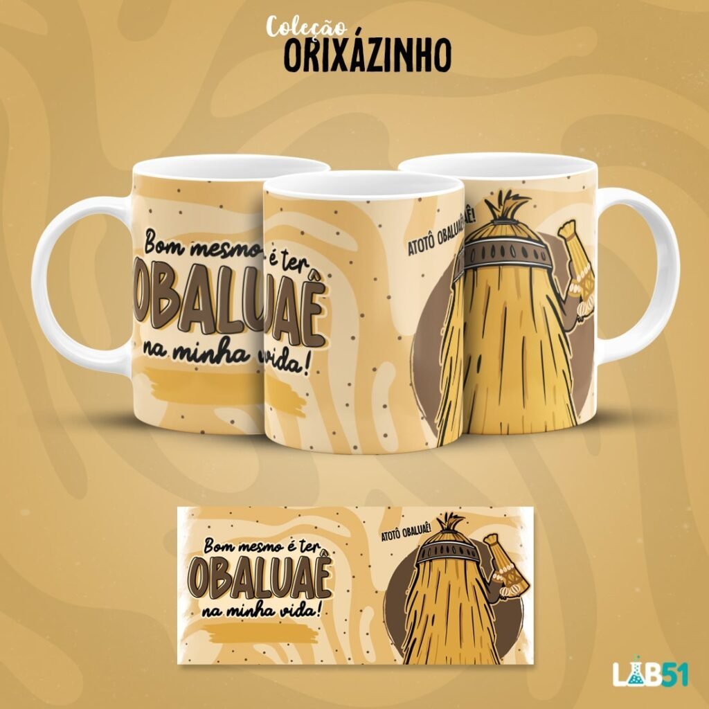 Branca-Obaluae-min-scaled-2.jpg Orixazinhos - Estampas Canecas (Lab 51) - Imagem 10