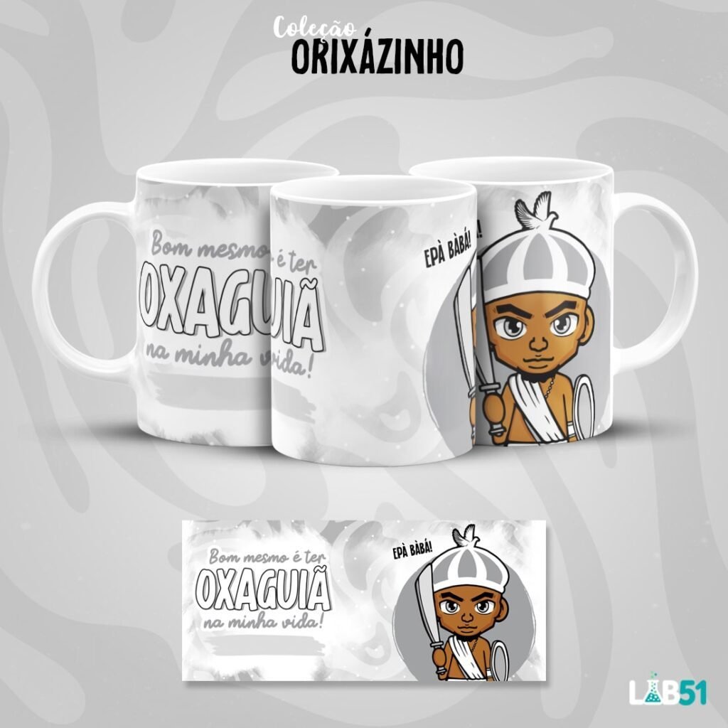 Branca-Oxaguia-min-scaled-2.jpg Orixazinhos - Estampas Canecas (Lab 51) - Imagem 16
