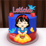 Topo de Bolo Branca de Neve Baby - Arquivo Silhouette Studio