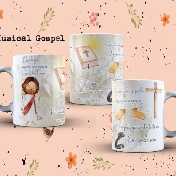 Kit Artes Canecas Musical Gospel - Imagem 10