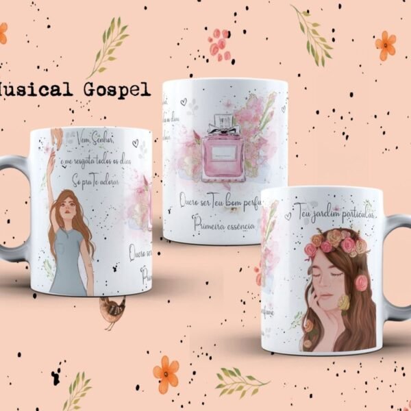 Kit Artes Canecas Musical Gospel - Imagem 4