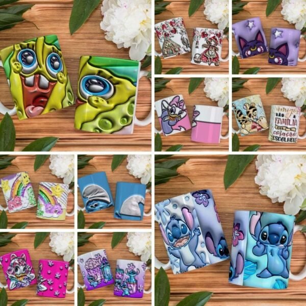 Estampas Canecas - Personagens 3D - Imagem 1