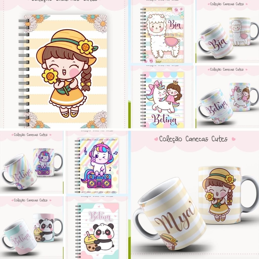CADERNOS-CUTE.jpg Coletiva Cadernos Cute + Caneca - Imagem 1