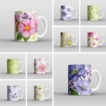 Kit Floral - Artes p/ Canecas