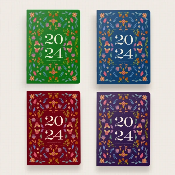 Coleção Capas Flores da Noite 2024 para Planner Trimestral Brochura (Nilmara) - Imagem 2