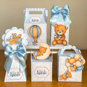 Chá de Bebê - Ursinho Azul - Kit Festa Pronta