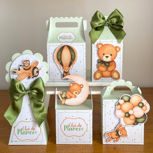 Chá de Bebê - Ursinho Verde - Kit Festa Pronta - Imagem 1