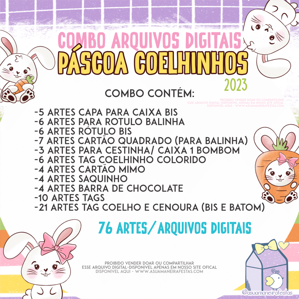 COMBO-COELHINHOS-@asuamaneirafestas.png Combo Páscoa Coelhinhos 2023l - Imagem 1