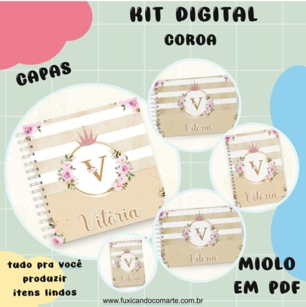 Kit Coleção Coroa – 4 Opções de Cores (Fuxicando Arte) - Imagem 2