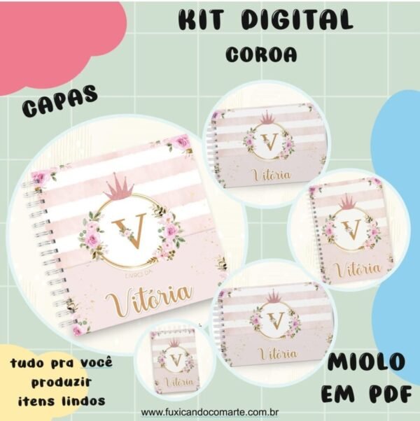 Kit Coleção Coroa – 4 Opções de Cores (Fuxicando Arte) - Imagem 3