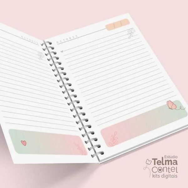 Caderno + Agenda sem data +plano diário - A5 wire-o/espiral - Imagem 3