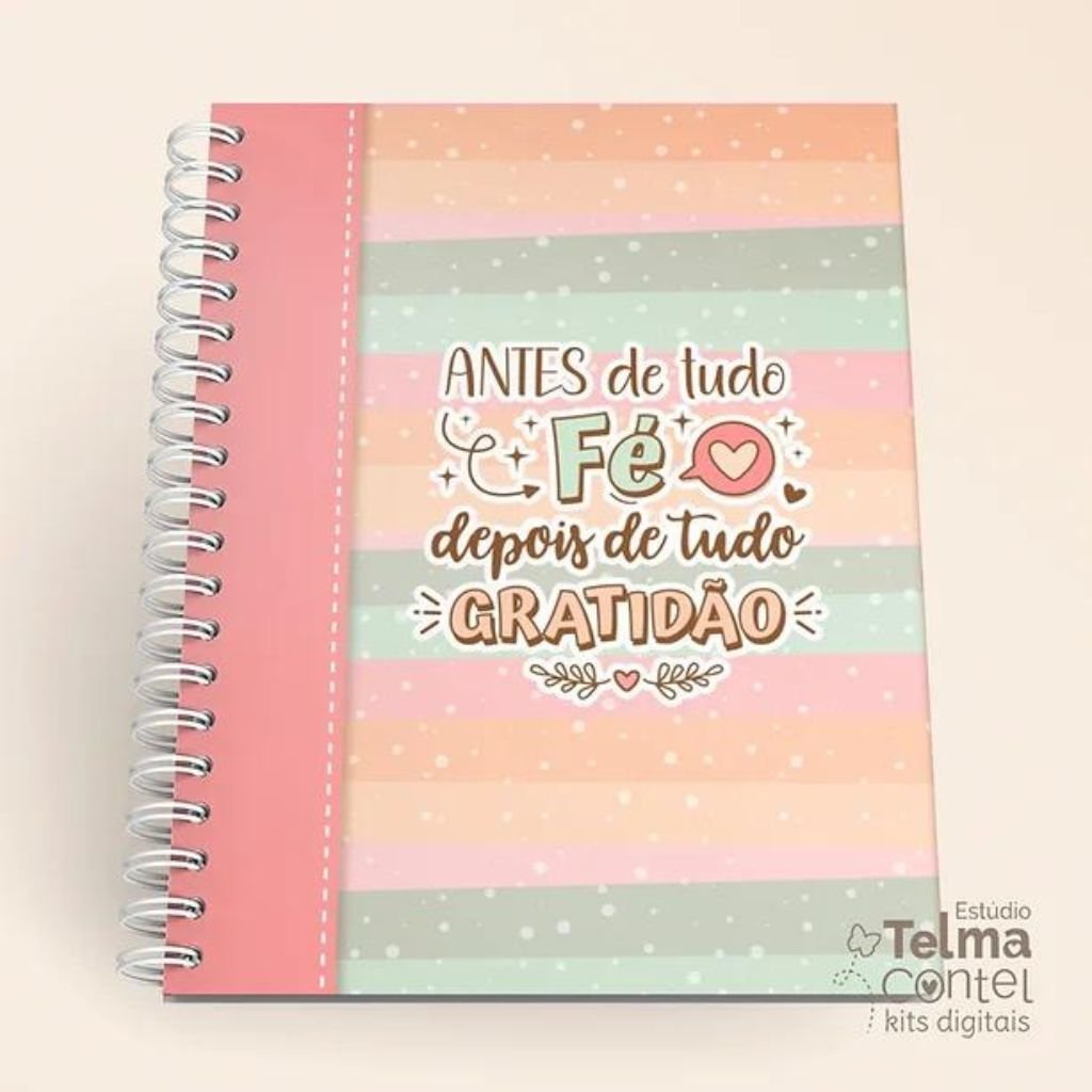 Caderno-Agenda-sem-data-plano-diario.jpg Caderno + Agenda sem data +plano diário - A5 wire-o/espiral - Imagem 1